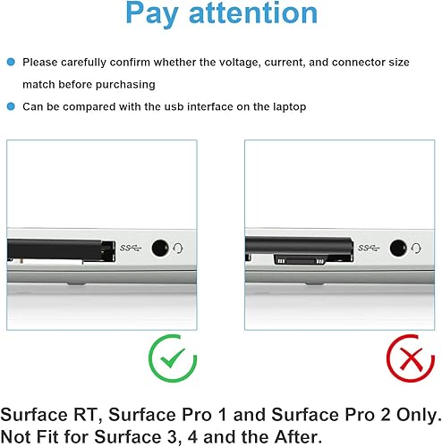 Miniatura 6 de Cargador adaptador de CA de fuente de alimentación de tableta de 24 W para Microsoft Surface RT, Surface 2, Surface Pro 1, Surface 1512 1516 i5 i7