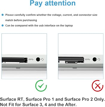 شاحن محول التيار المتردد 24 وات مزود الطاقة اللوحي لـ Microsoft Surface RT ، Surface 2 ، Surface Pro 1 ، Surface 1512 1516 i5 i7 Tablet