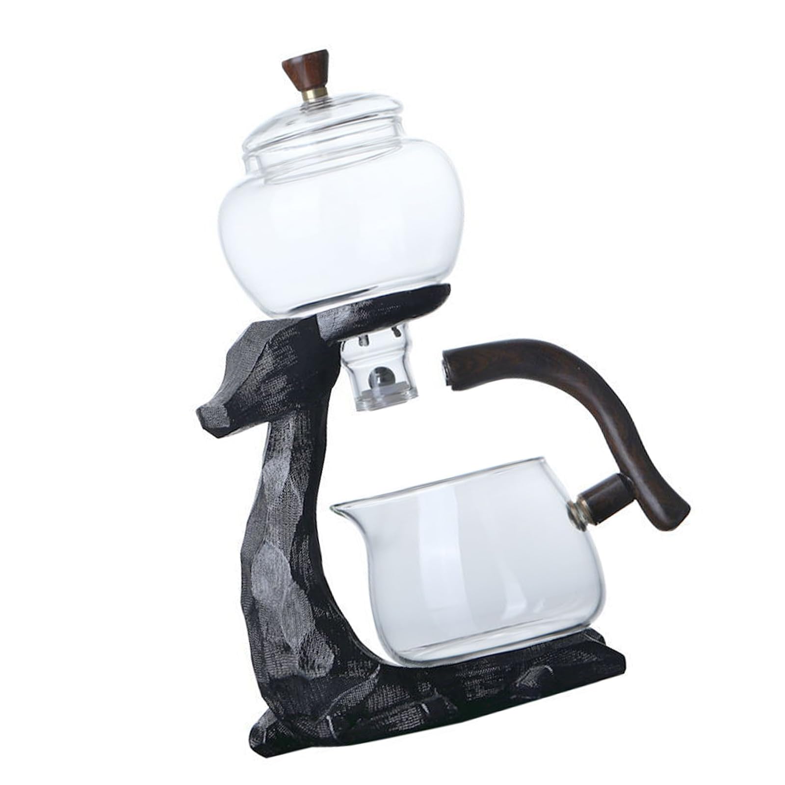 Tsophreniq Multifunctional Glass Teas Kettle for Loose Leafs Lazy Teapot Pots with Automatic Lazy Infuser Scented Kettle
