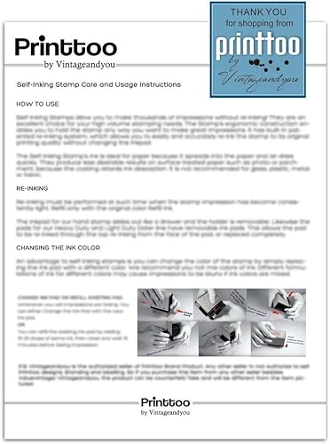Miniatura 2 de Printtoo - Sello de madera con diseño de Opner personalizado con texto "Thank You for Being A Key Rubber Custom Stamper" (1.9 in)