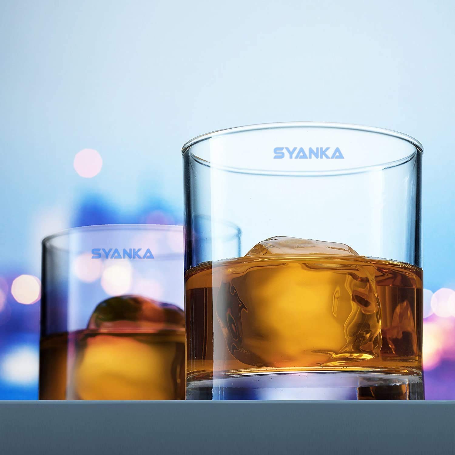 SYANKA Whiskey Glasses Set - Premium Rocks Glasses -5