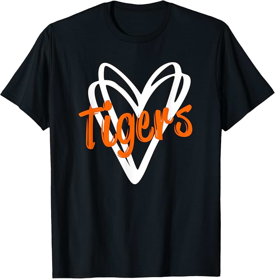 Schulgeist Sportteambekleidung & Tee Tigers School Sports Fan Team Spirit Mascot Cute T-Shirt OEKO-TEX STANDARD 100