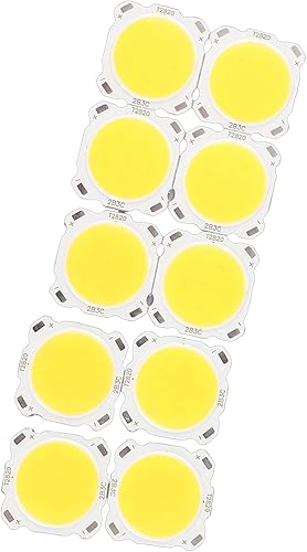 Miniatura 3 de 10 unids redondo COB 3W de alta potencia LED chip bombilla lámpara de aluminio placa de circuito LED chip módulo 300-330LM DC 9-11V (blanco cálido