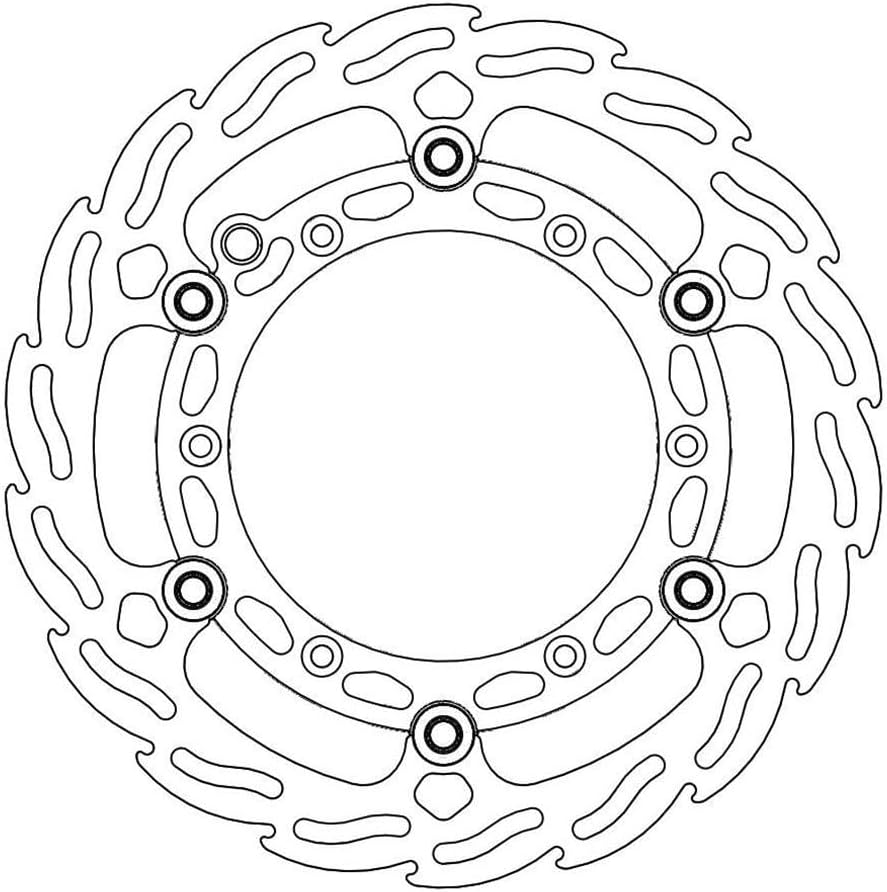 Moto-Master 112145-PU Floating Brake Disc - Black Flame Aluminum