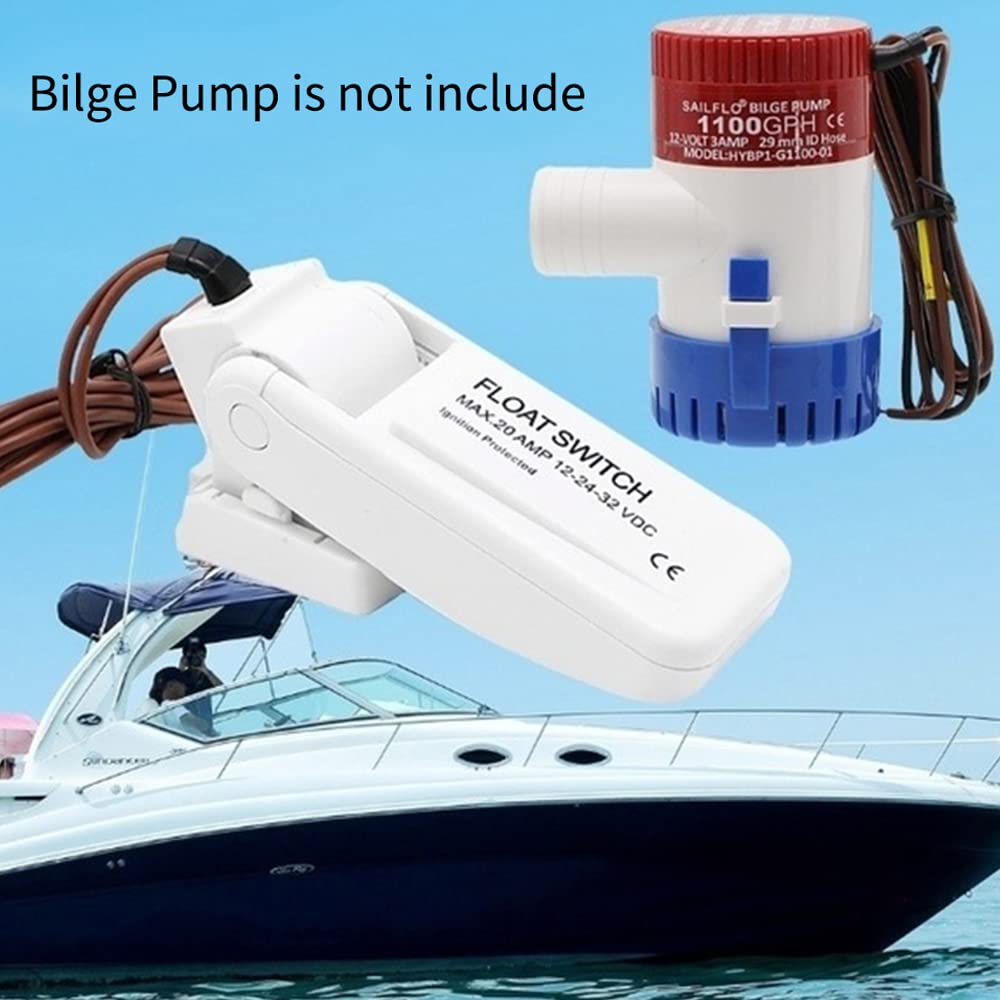 12V 1100GPH Pompa di sentina automatica per barca Interruttore a galleggiante Interruttori di sentina Sensore di flusso per pompa dell'acqua elettrica