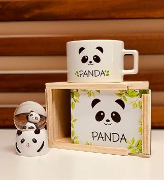 giftmoda Panda Hediye Seti K k Kar K resi Ah ap Kutulu Kupa