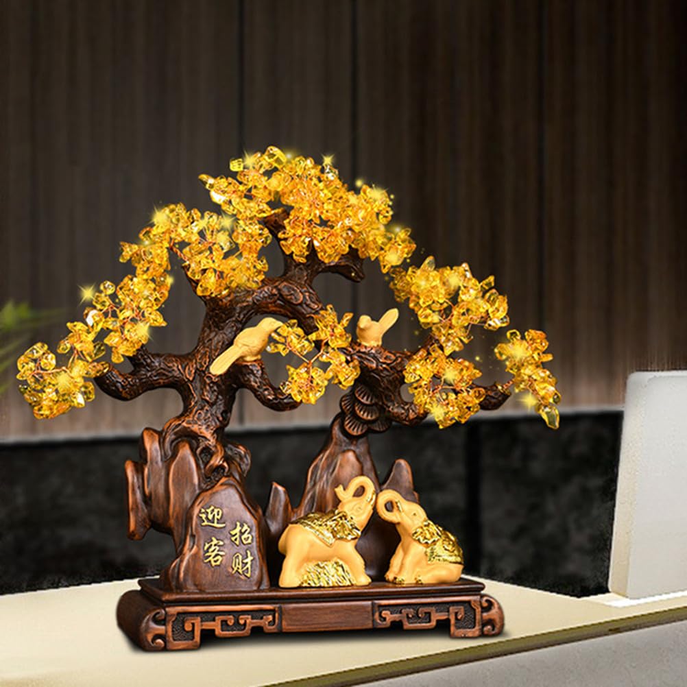 Feng Shui drzewko pieniędzy duża sosna stół w stylu Bonsai dekoracja Feng Shui drzewko pieniędzy dla bogactwa i powodzenia dla biura ozdoby do domu,Elephant,S
