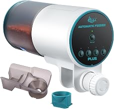 AQQA Automatic Fish Feeder for Aquarium, 230ml Large Capacity Auto Fish Feeder with 8/12/24/48H Timer for Vacation, Feeding Port Automatic Alignment