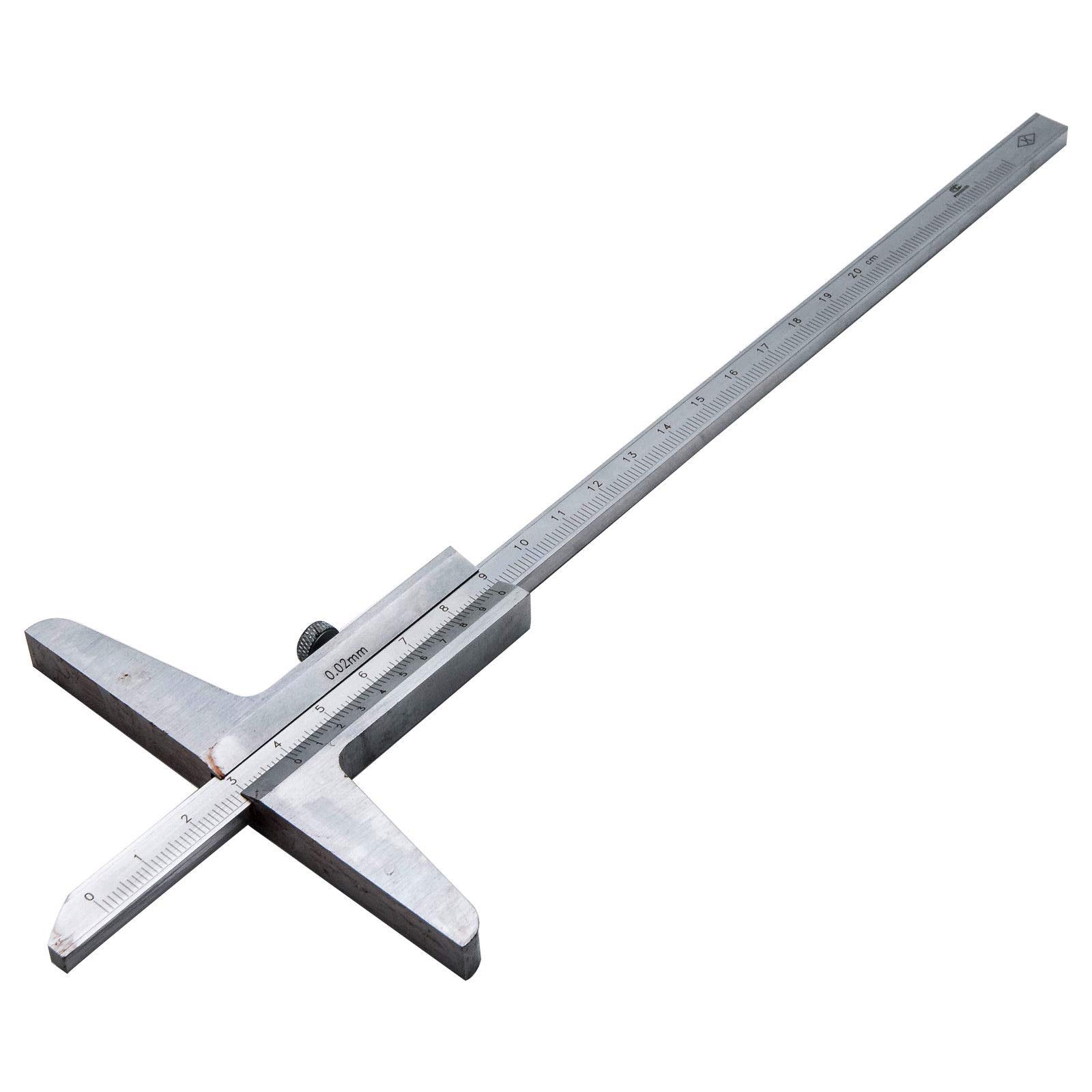 Maso Jauge de profondeur professionnelle en acier inoxydable 200 mm