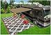 BalajeesUSA Recycled Outdoor Plastic Patio Rugs Clearance Waterproof RV Camper Rug Large Reversible mats 9'x12' Red, Black, Sky Blue and Yellow 20300