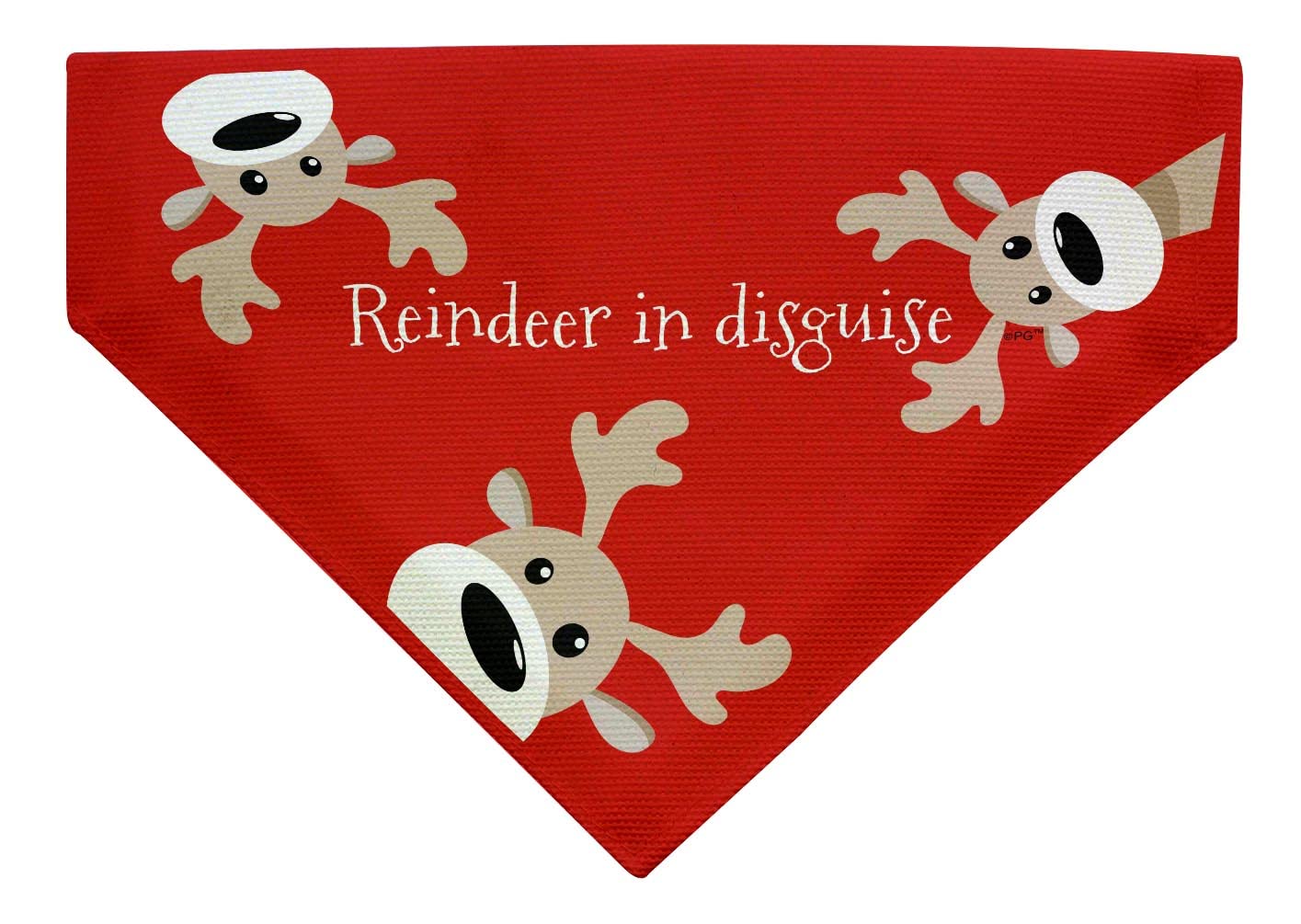 Personalized Gifts Dog Christmas Accessories Cute Holiday Reindeer Theme Custom Pet Collar Scarf Bib for Medium to Larger Dogs Reindeer