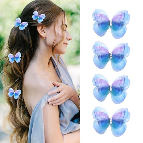 Bartosi Pinzas para el cabello pasadores de pelo de mariposa pasadores de moda pasadores decorativos de perla accesorios para el cabello para