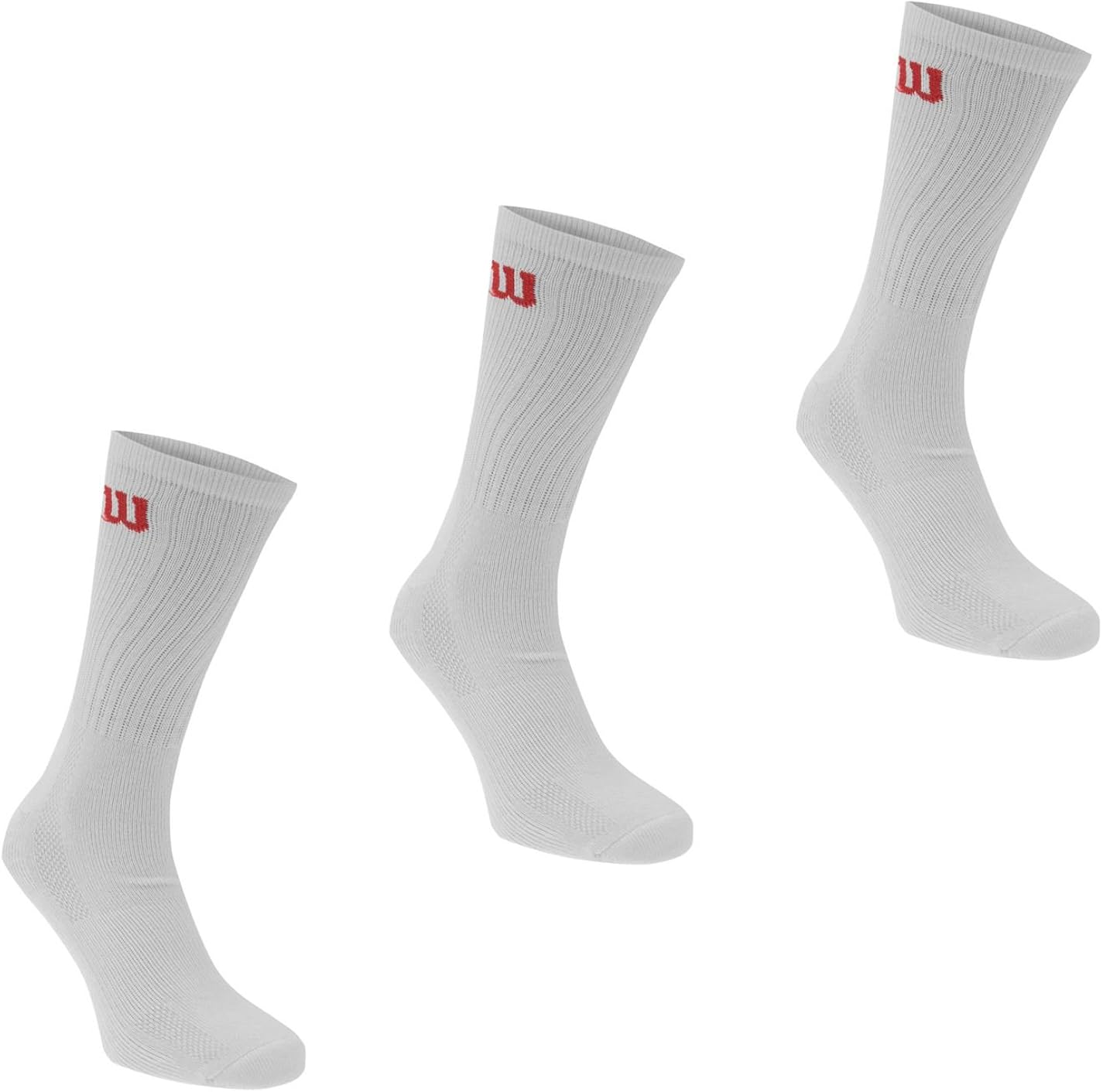Wilson Men's Tennis Premium Crew Socks White, One Size Amazon.co.uk