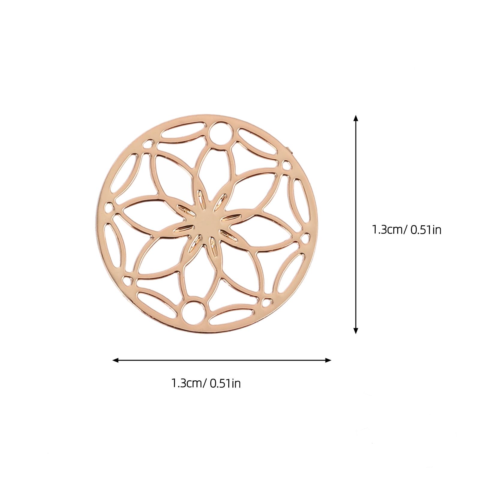 200 Pezzi Pendenti in Rame a Forma di Fiore per Creazione Gioielli Fai da Te Anello Staccabile, Design Delicato e Creativo per Accessori Artigianali