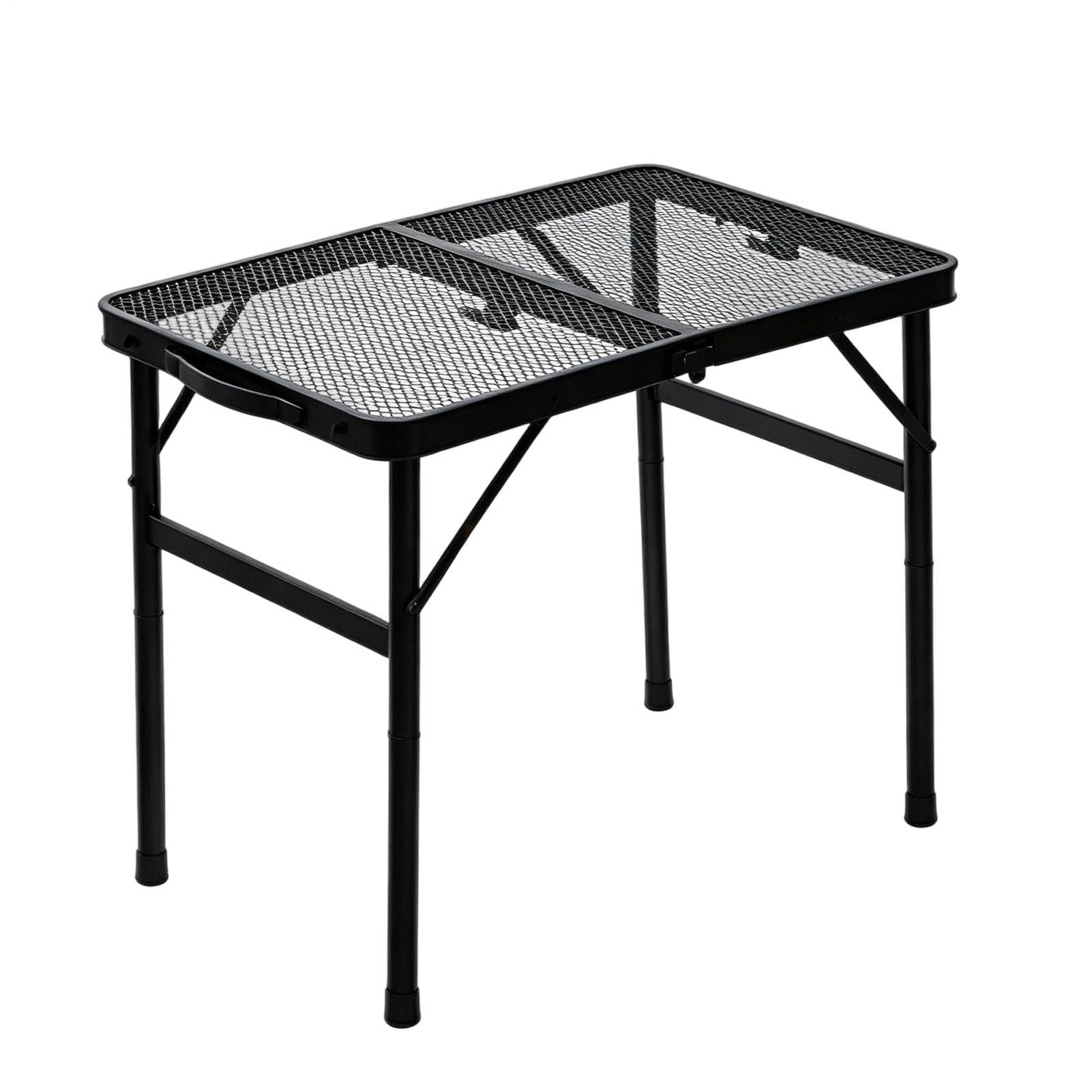 Tavolo da Barbecue Pieghevole Mobile portatile a rete con altezza | Tavolo da Campeggio con Maniglia da Trasporto per Interni, Viaggi, Giardino, Barbecue, Escursioni, Picnic, Spiaggia