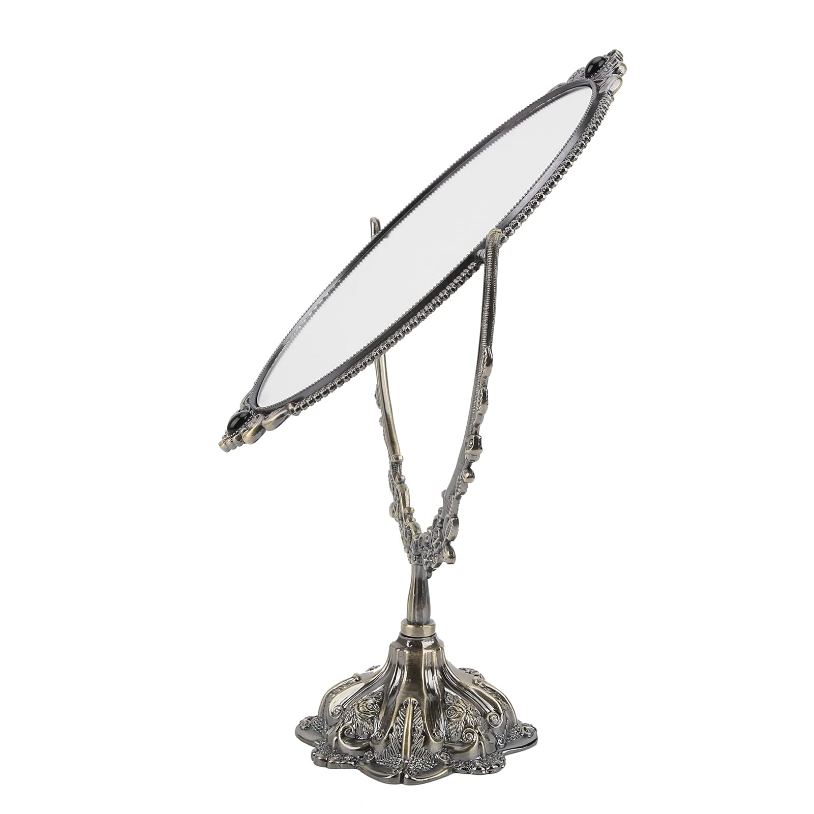 Espejo de Maquillaje Vintage Gótico - Aleación de Zinc Doblable Lateral (Small)