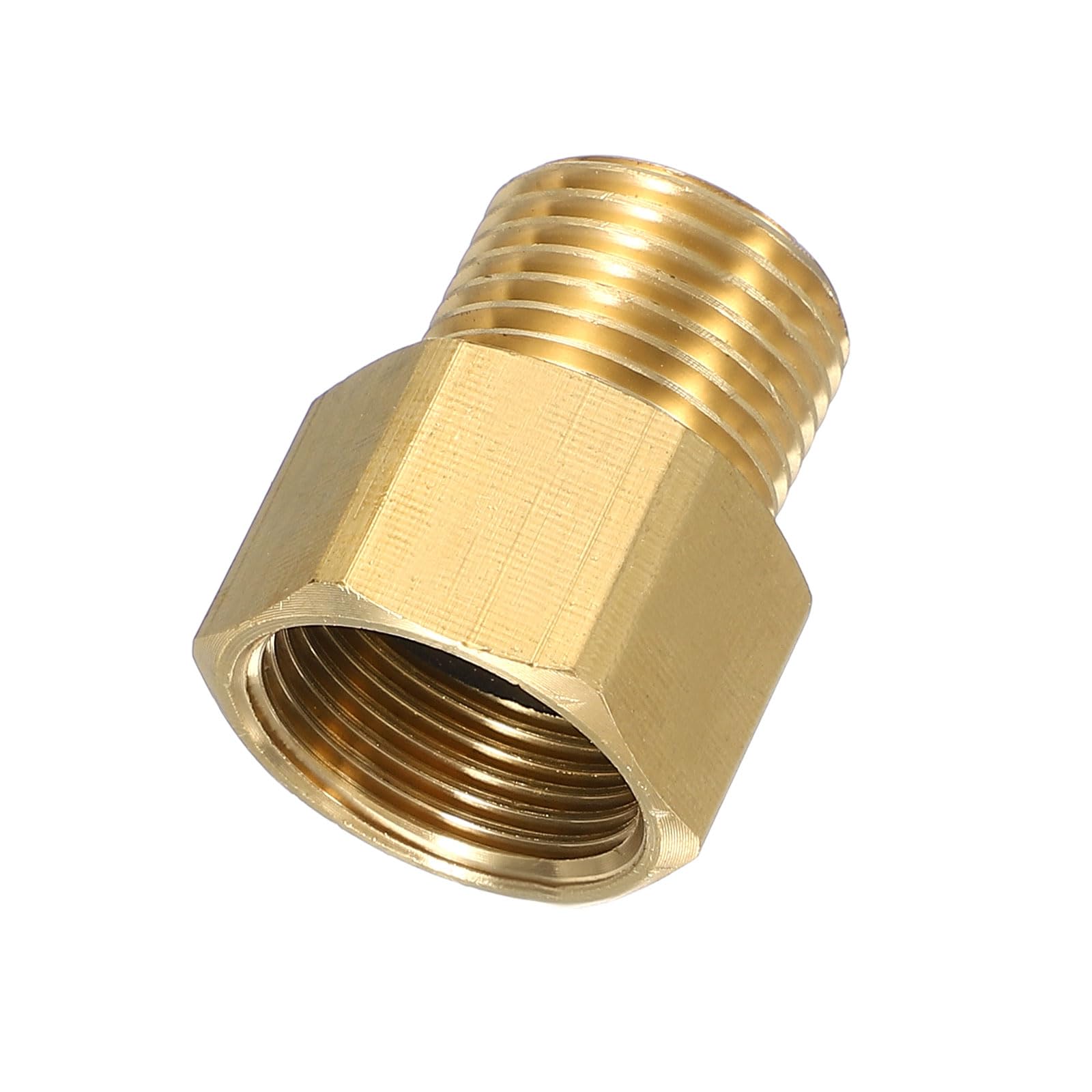 sourcing map Pressure Washer Hose Connectors G1/2 Male to M22 Female 4800PSI Copper Pressure Washer Hose Adapter Coupler Extension Fitting Quick Connect