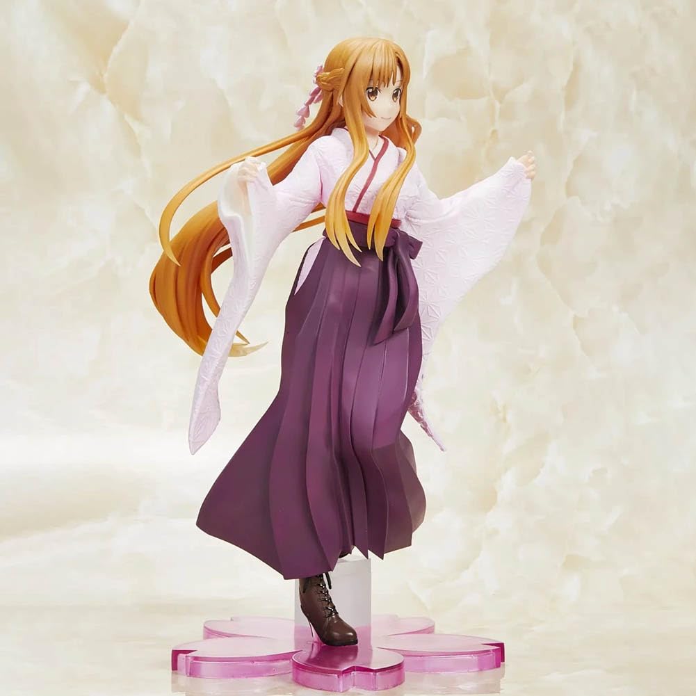 DEXSHUN Yuuki Asuna Figur Anime Manga Figuren Asuna Kimono-Stil PVC Anime Figure Merchdiese Desktop Ornament Geschenk für Fans 20cm
