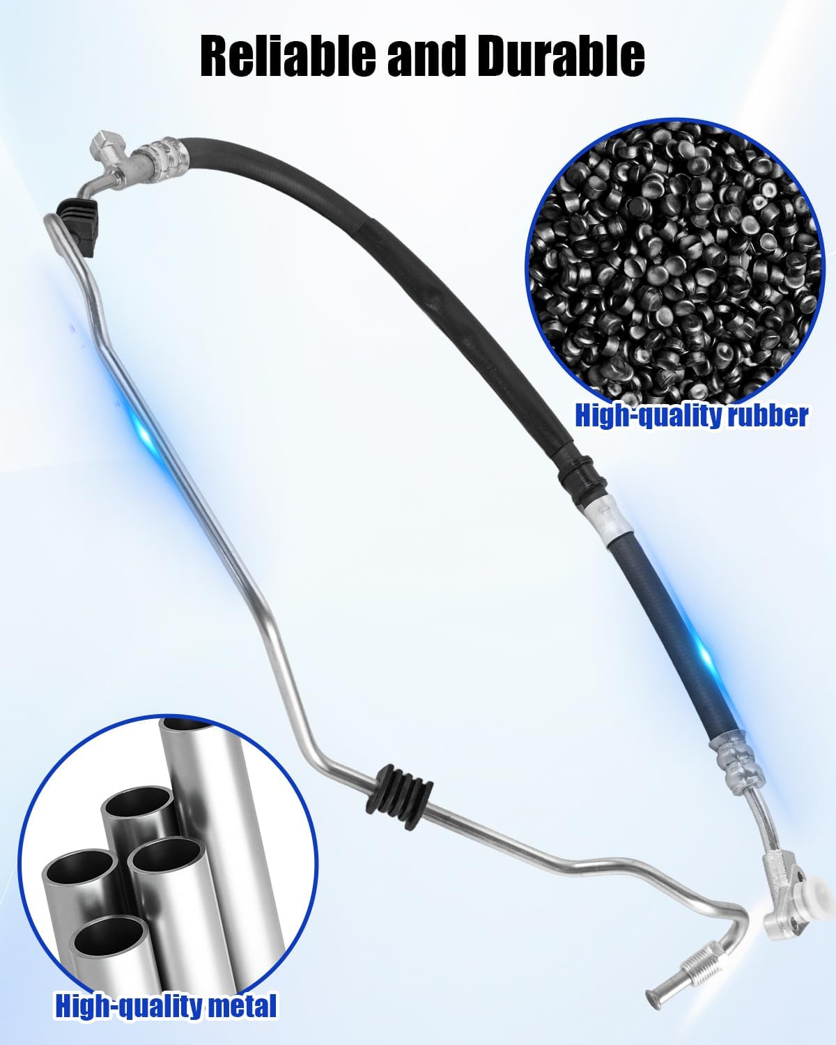 Power Steering Pressure Hose Assembly Compatible with Honda Odyssey V6 3.5L 1999 2000 2001 2002 2003 2004 Replace 53713-S0X-A02 53713S0XA02