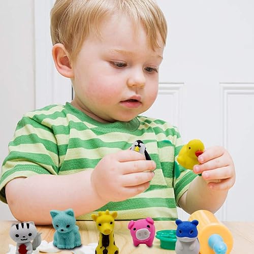 Miniatura 3 de 72 borradores surtidos de lápices de animales para mascotas, mini borradores a granel, regalos para premios de aula, bolsa de regalo, rellenos