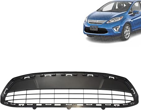 Front Bumper Grille w/o SFE Pkg Compatible with Ford Fiesta 2011-2013 | DIRECT REPLACEMENT | Textured Gray | AE8Z8200CA | FO1036135