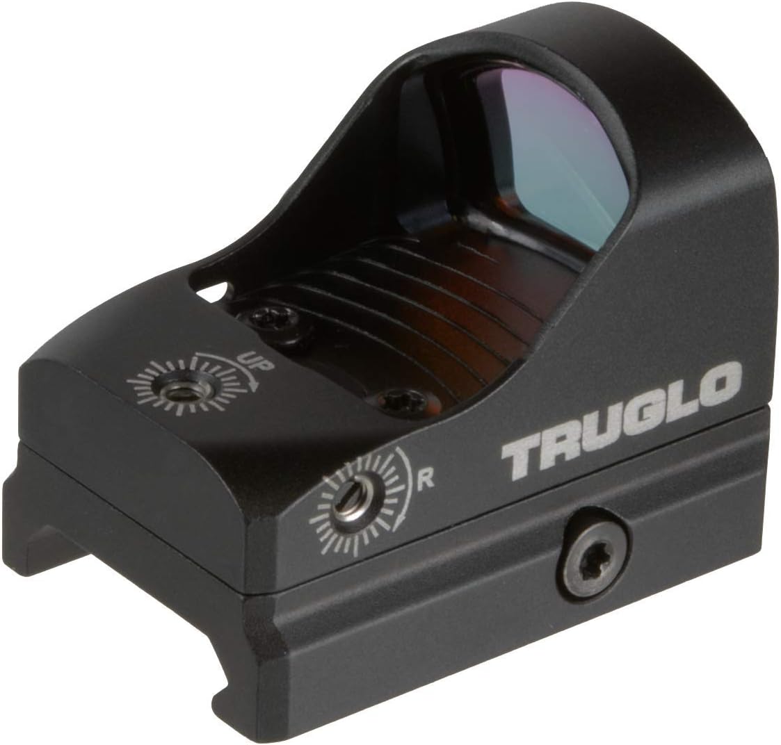 TRUGLO TRU-TEC Micro Red Dot Sight Open Reflex Optic for Rifles, Shotguns and Pistols, Green Dot, Picatinny Mount : Sports & Outdoors