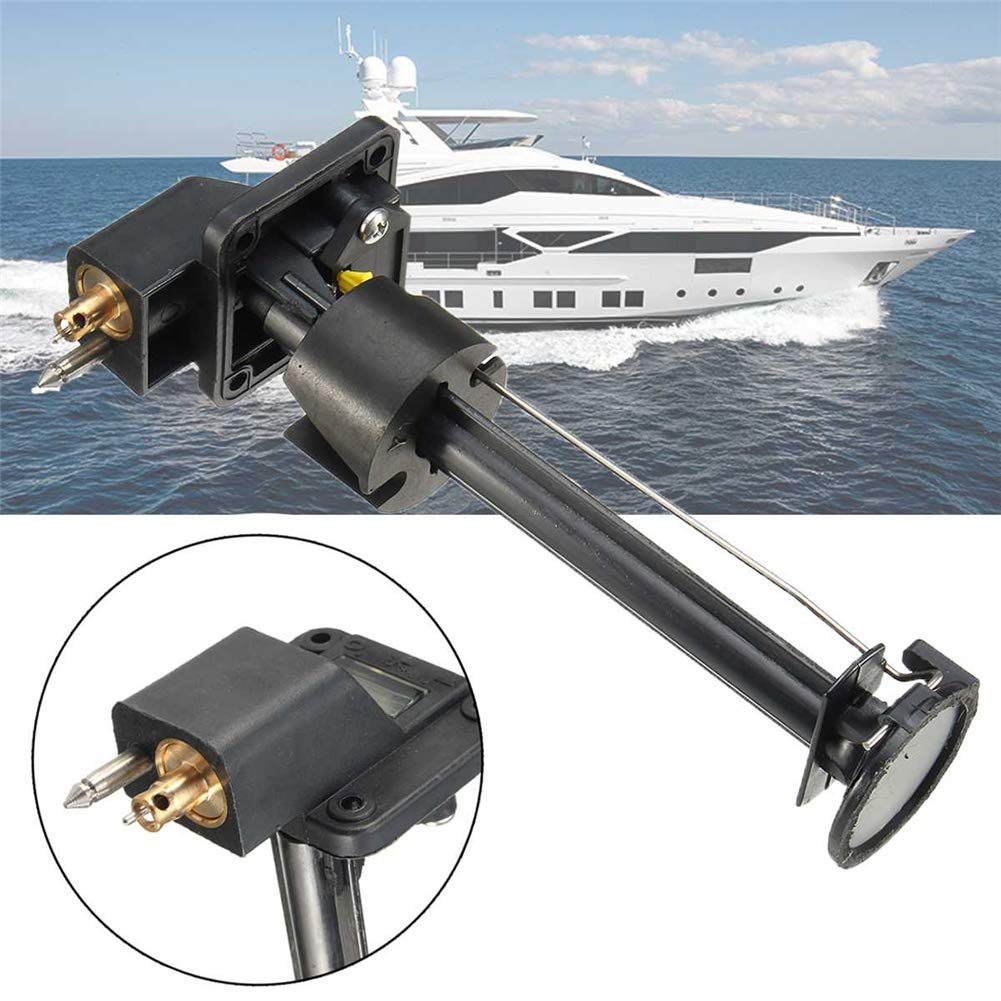 Kraftstoffanzeige, Asudaro Außenborder Tankanzeige für Tanks Marine Kraftstoffanzeige Ölanzeige Externer Motor 12L / 24L Kraftstofftanks für Außenbordmotor,Schwarz
