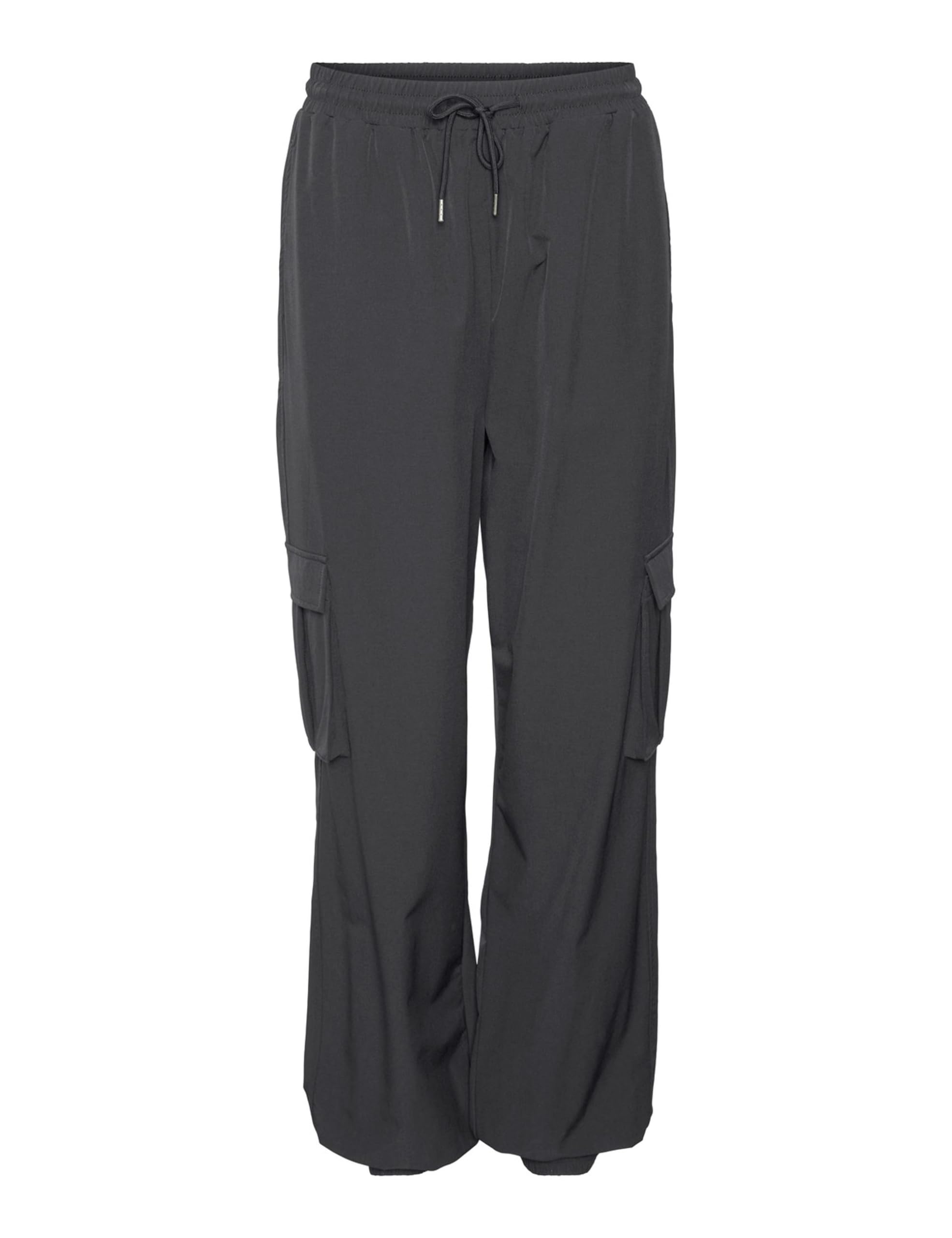 VERO MODA Women's Vmkimberly Hw Cargo Trousers Noos Trousers, Asphalt, S / 34L