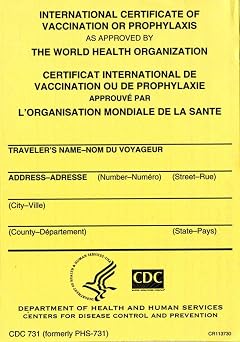 International Certificate of Vaccination or Prophylaxis - Pack of 2 with 2 Plastic Protective Covers