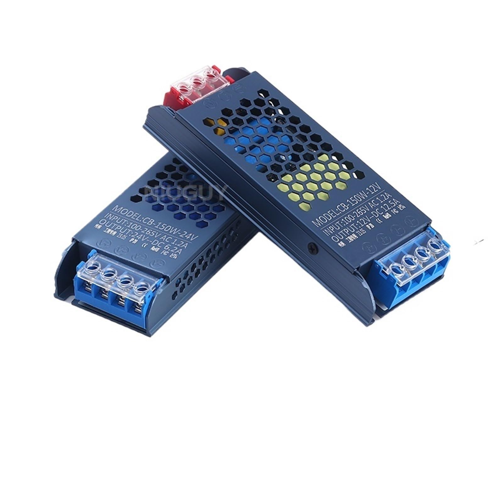 Fuente de alimentación ultradelgada for controlador LED de CA a CC de 12 V y 24 V, 45 W, 60 W, 100 W, 150 W, 200 W, 300 W, 400 W y 500 W, for tiras LED.(150W,DC24V)