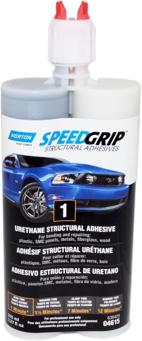 Norton NOR04615 SpeedGrip Structural Adhesive (Urethane; 1 Minute, 220 ml)