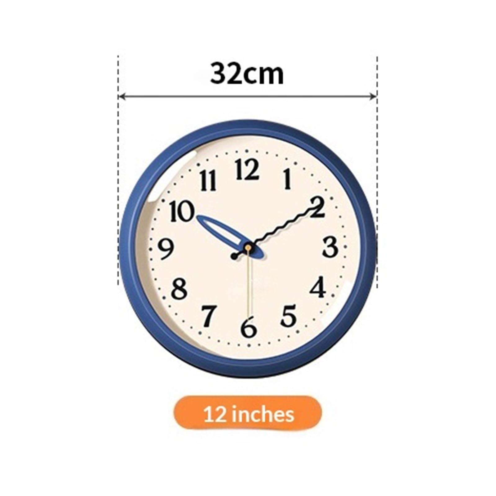 Zegary ścienne Minimalistyczny zegar ścienny cichy, zasilany baterią