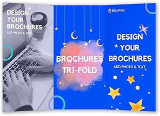BillyPrint Customized Brochures 230GSM For Business, Double-Sided Printing Tri-Fold Create Your Own Unique Brand Brochure | Perfect for Businesses & Events",8.5x11 inches-25 Sheets