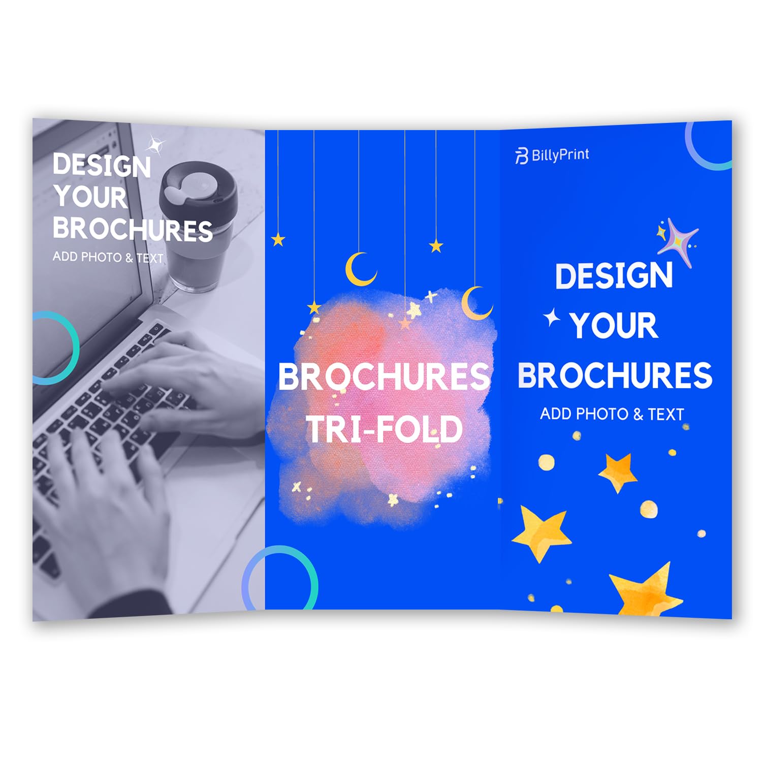 BillyPrint Customized Brochures 230GSM For Business, Double-Sided Printing Tri-Fold Create Your Own Unique Brand Brochure | Perfect for Businesses &