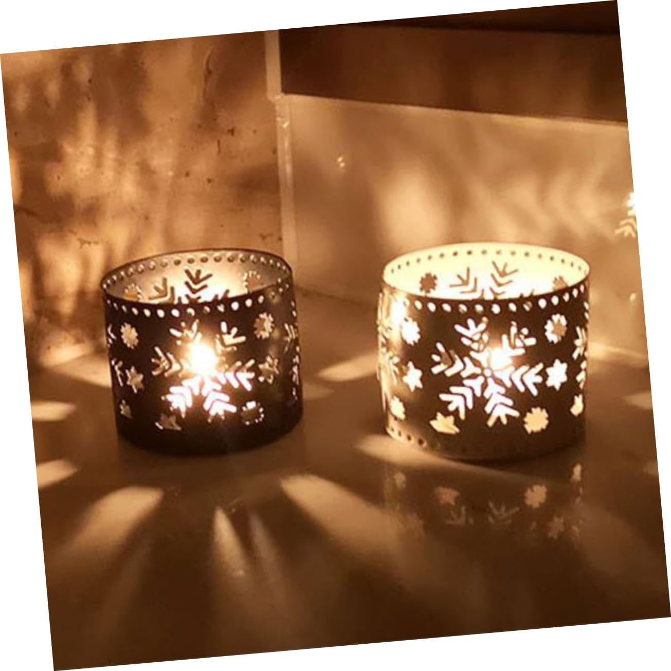 3pcs Iron Candle Holder Iron Christmas Candle Holder Christmas s Hollow s s Candle Decorations