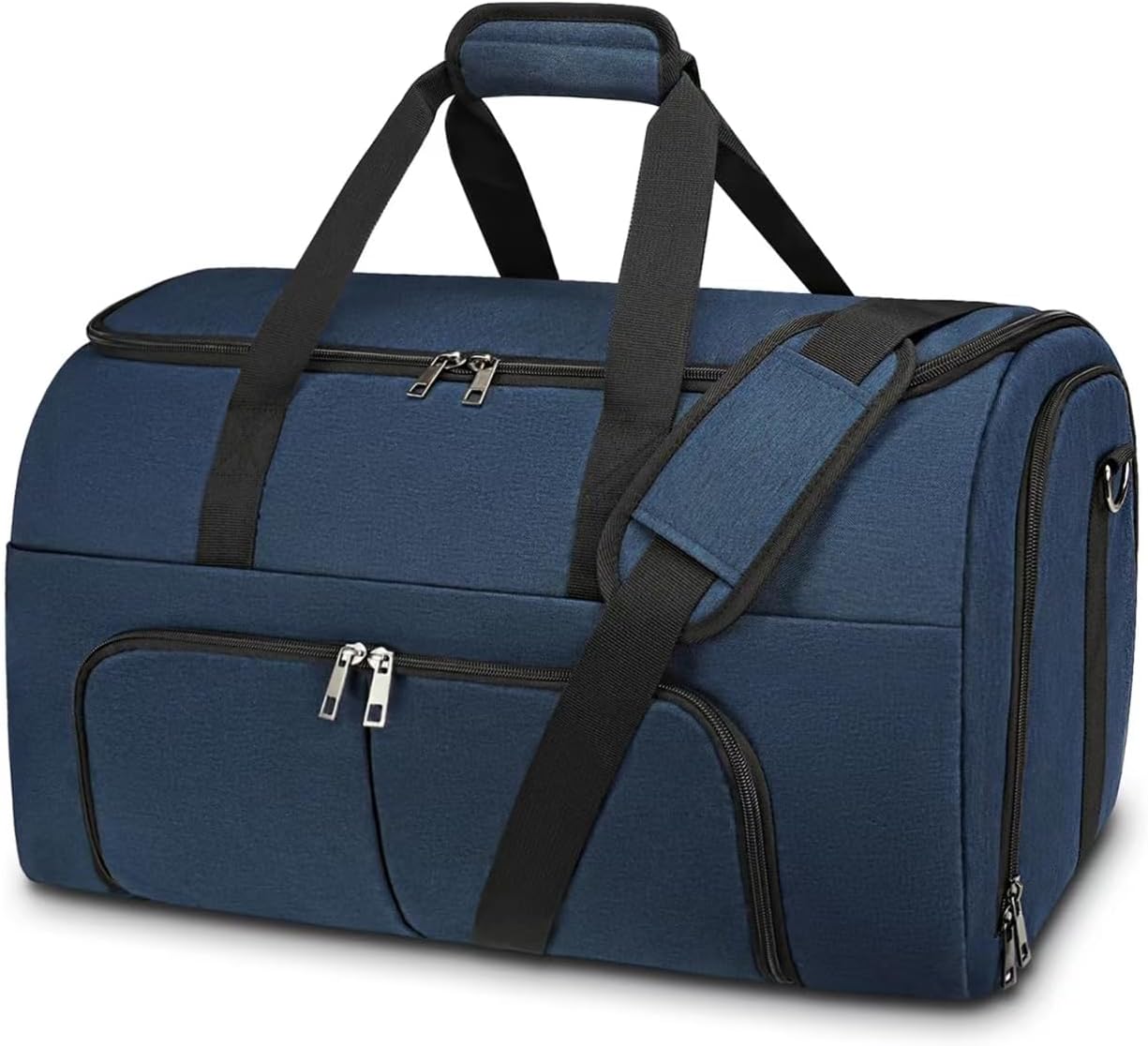 56L Convertible Garment Duffle Bag for Travel - Carry On Garment Bags with Shoe Compartment, Foldable Suit case for Business Trips, Weekends & Formal Occasions