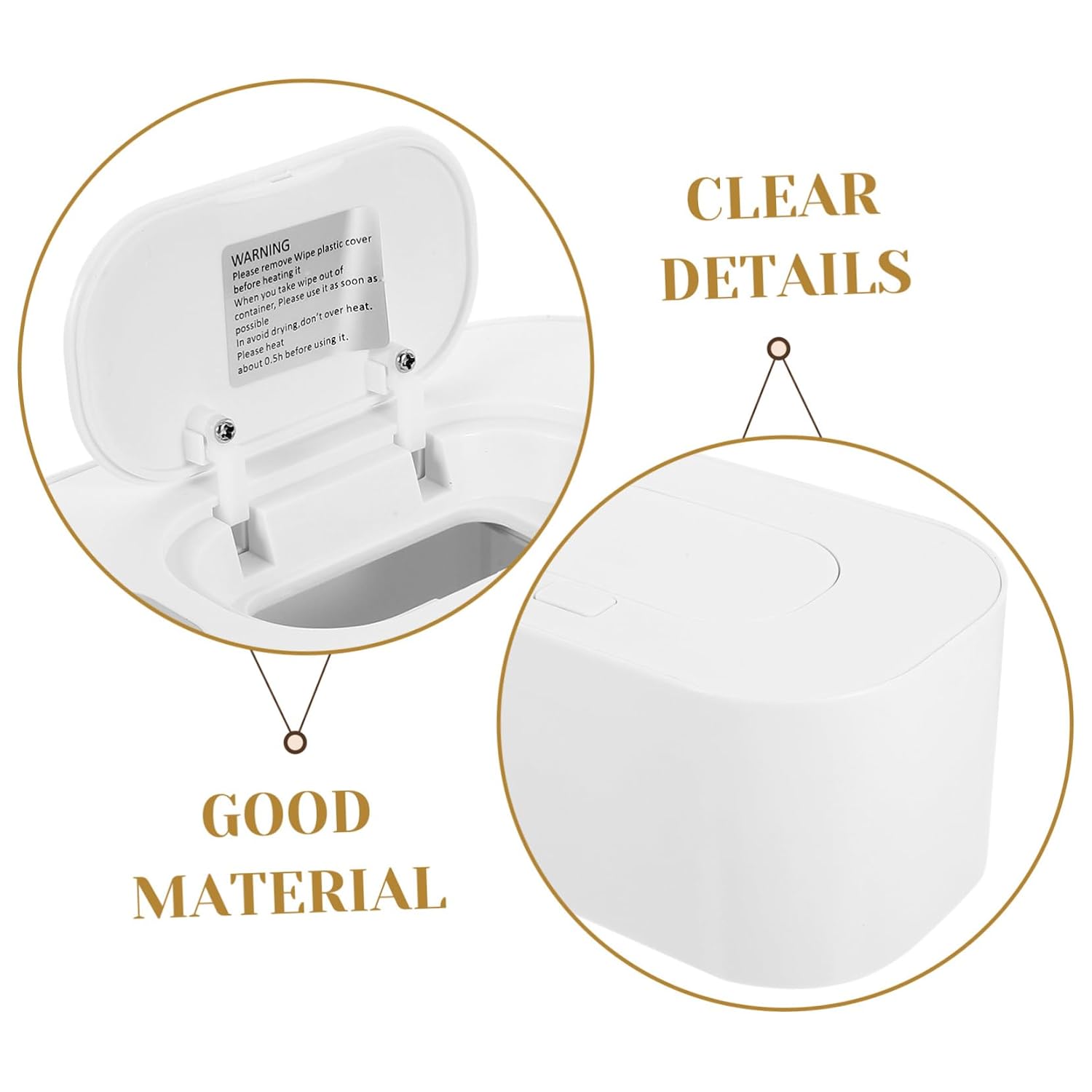 USB Wipe Warmer for Wet Wipes Portable Heater for Travel Fast Heating Lightweight Design Compatible Tissue Types for Go Parents