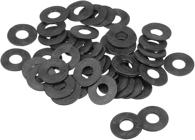 sourcing map Nylon Flat Washers 25mm OD 10mm ID 2mm Thickness for Faucet Pipe Water Hose, Pack of 50