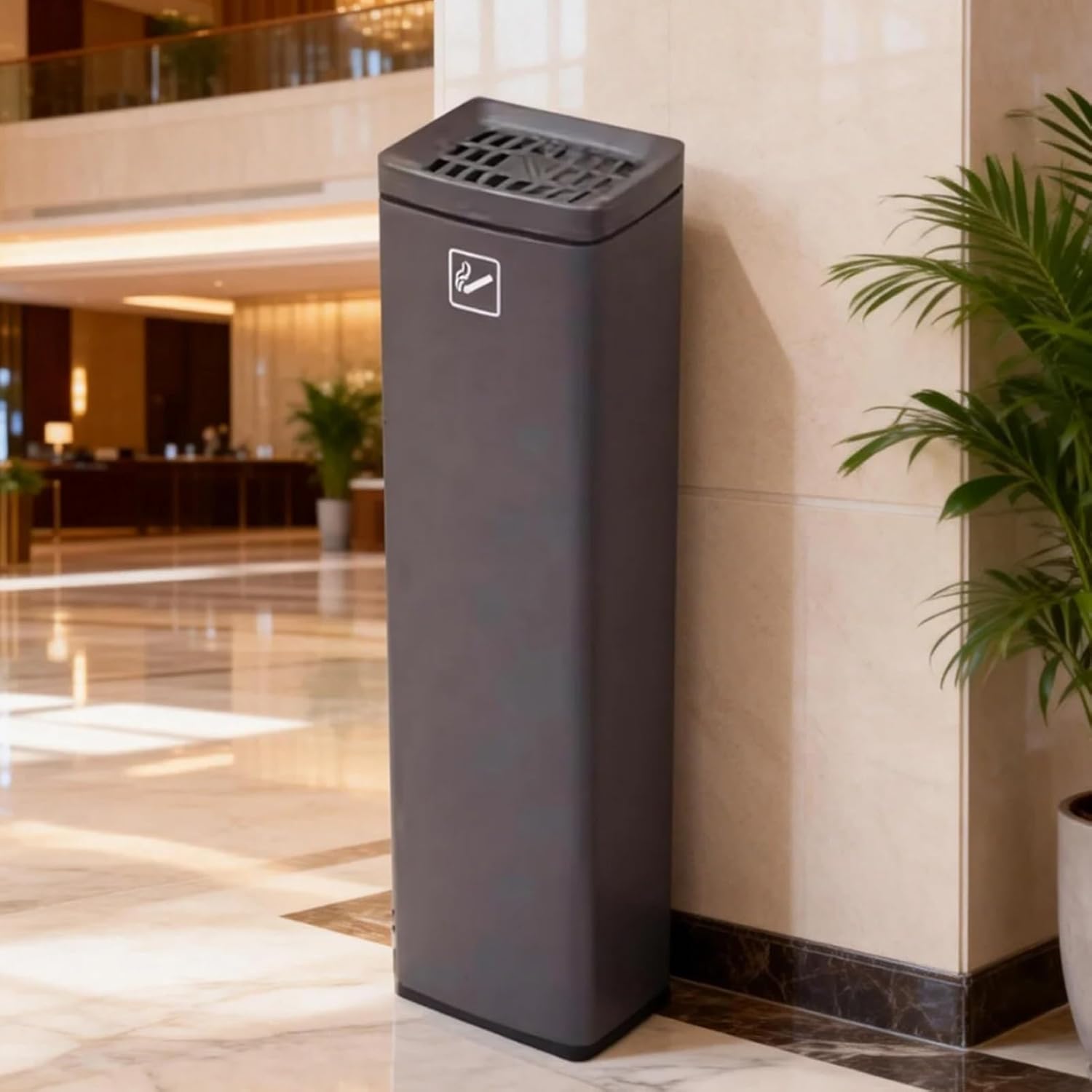 Receptacle Stainless Steel Cigarette Ashtray,Portable Outdoor Rubbish Waste Bin,for Entrances Offices Hotels & Public Areas(Color 2)