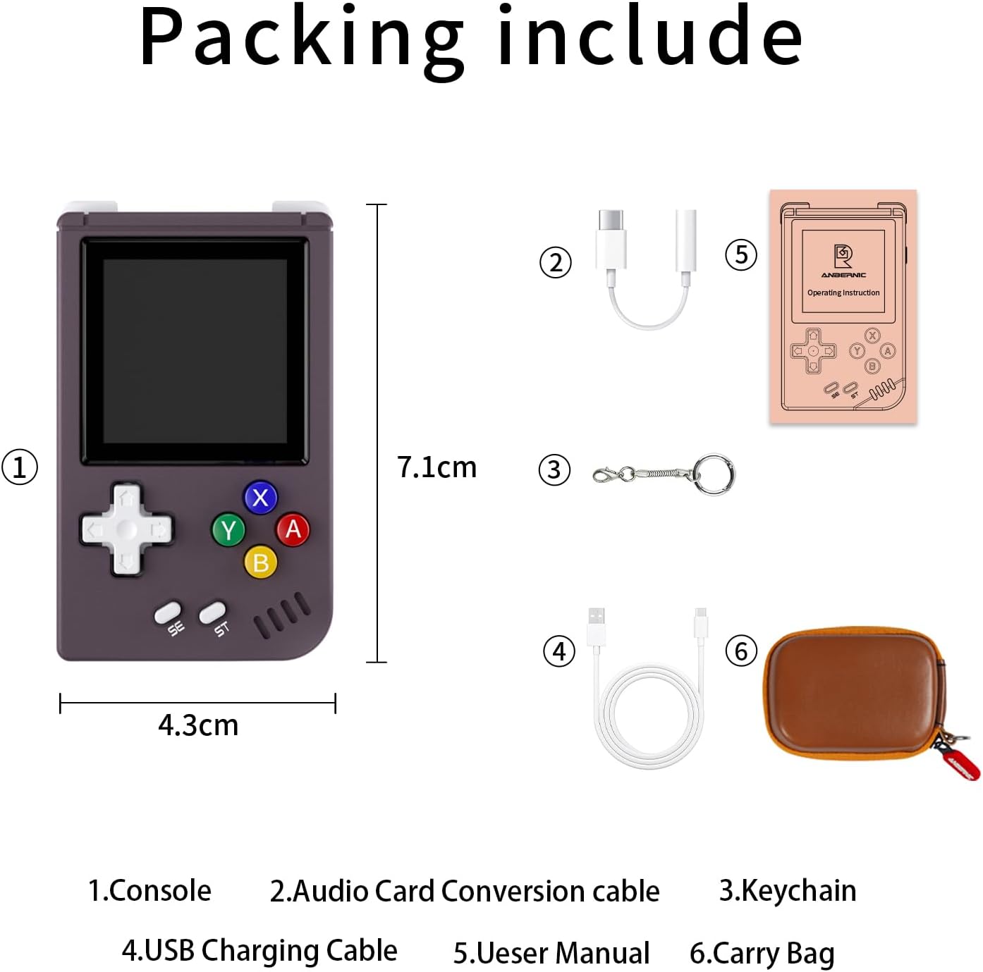 Cintwor RGNano Pocket Mini Video Handheld Game Console 1.54" IPS Screen Aluminum Alloy Game Player Linux System 64G TF Card Preload 5360 Classic Games 1050mAh Battery Hi-fi Speaker