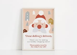 Delivery Driver Snack Poster, Delivery Thank You Poster, Christmas Driver Print Usps Fedex Mail Carrier Thank You Mail Man Wall Print,235
