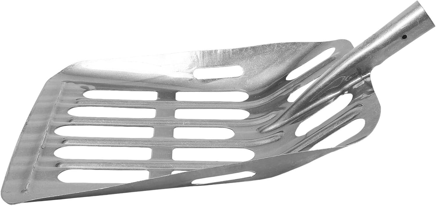 Milisten Garden Shovel Corn Scoop Shovel for Farm and Household Use Large Hollowed Steel Corn Sieve for Soil Loosening and Collecting