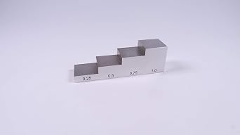 4 Step Wedge Calibration Block 304 Stainless Steel Test Block Thickness 0.25"-0.5"-0.75"-1" Conform to ASTM E797 with ABS Carrying case