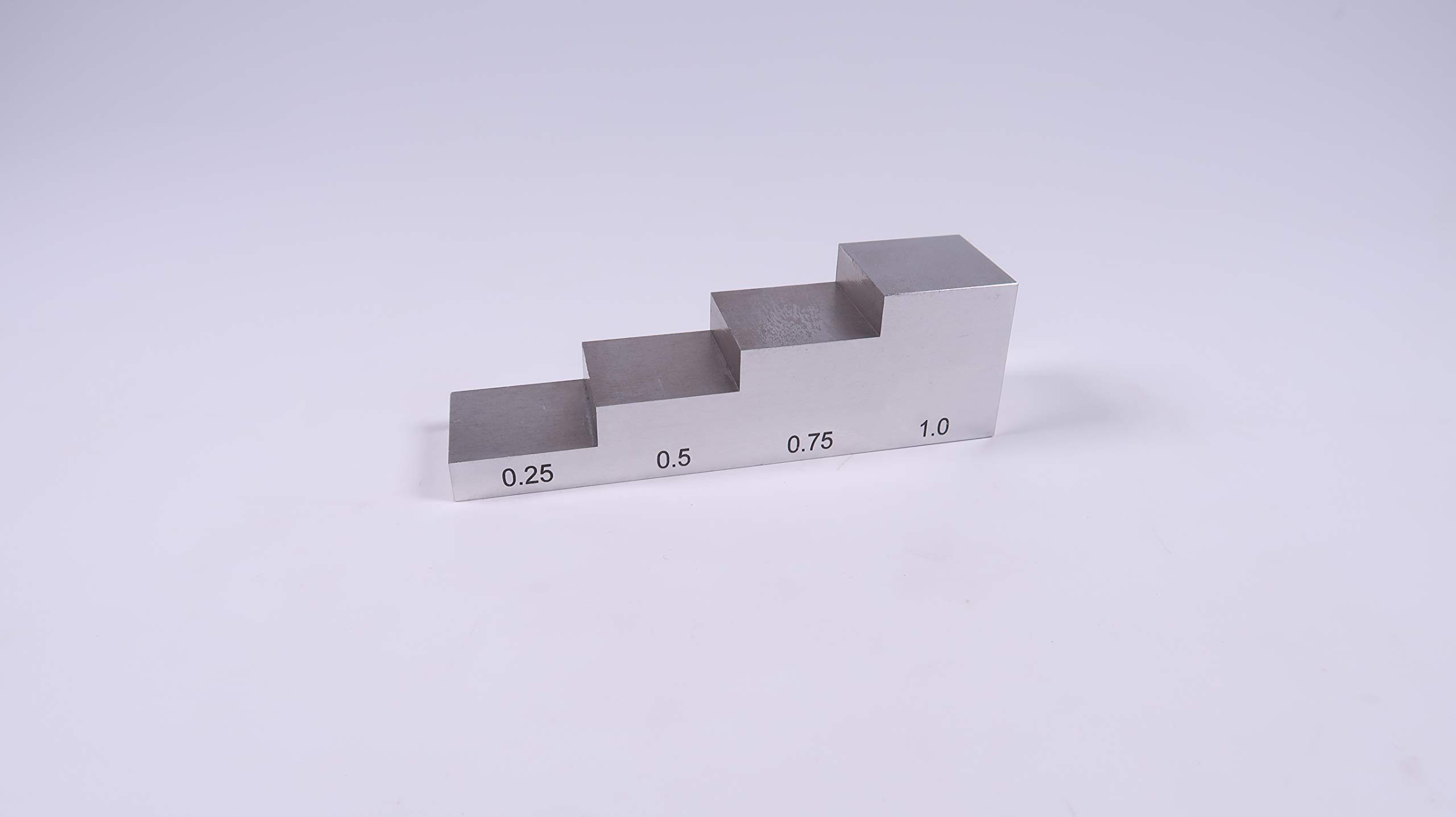 4 Step Wedge Calibration Block 304 Stainless Steel Test Block Thickness 0.25"-0.5"-0.75"-1" Conform to ASTM E797 with ABS Carrying case