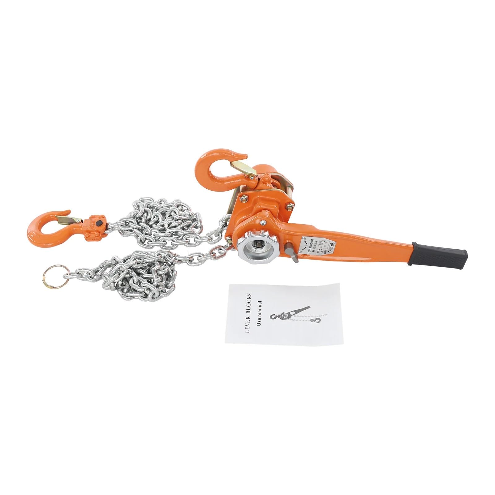 Paranco a Catena con Leva a cricchetto Manuale, Blocco di Sollevamento per Magazzino, Garage, Cantiere e Sollevamento Motori in Fabbrica