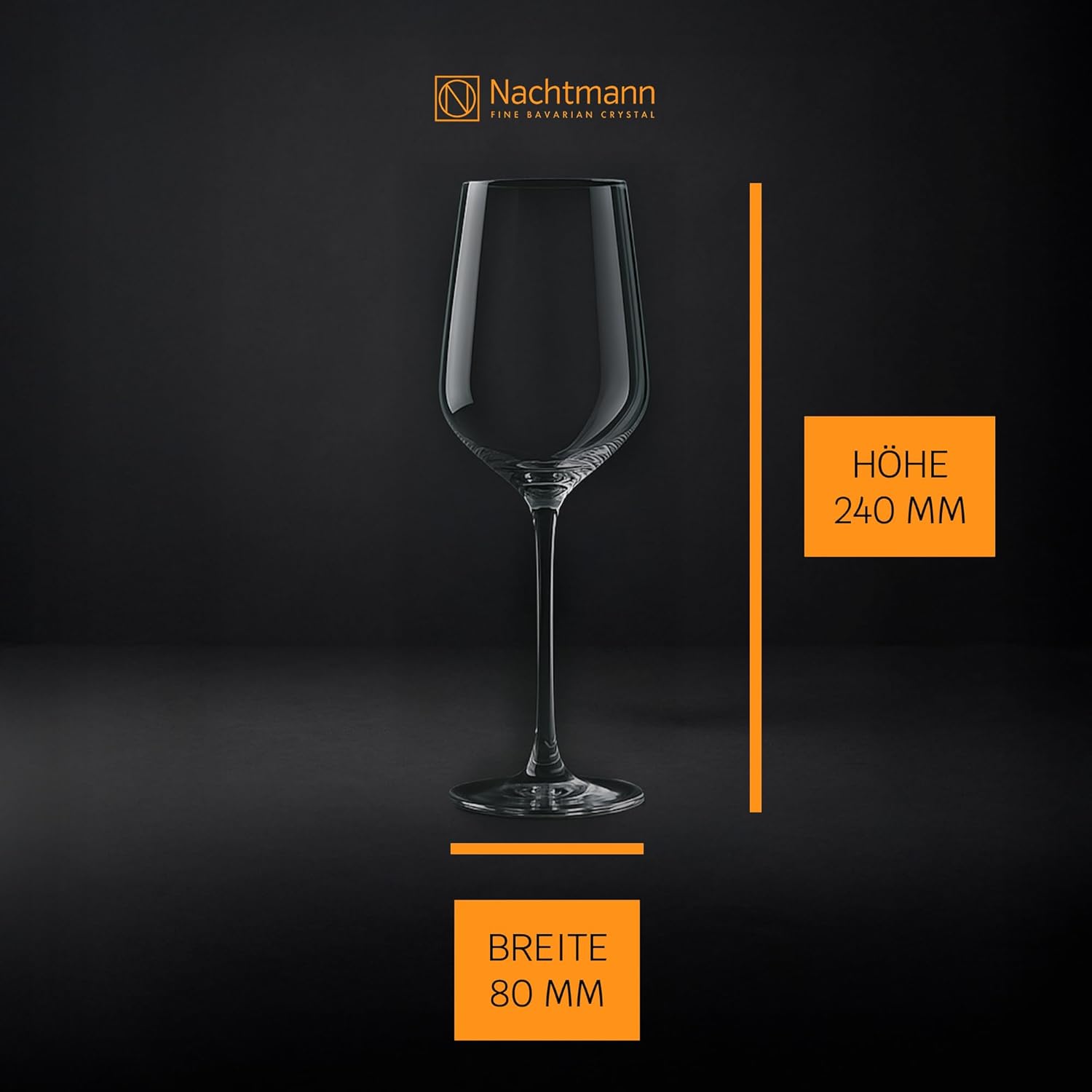 Nachtmann ViNOVA White – Set of 4 Lead-Free 12.8 oz Crystal Stemware, Tall Elegant Glassware for Enhancing Aromas & Flavors, Ideal for Dining, Tasting, Entertaining, Celebrations