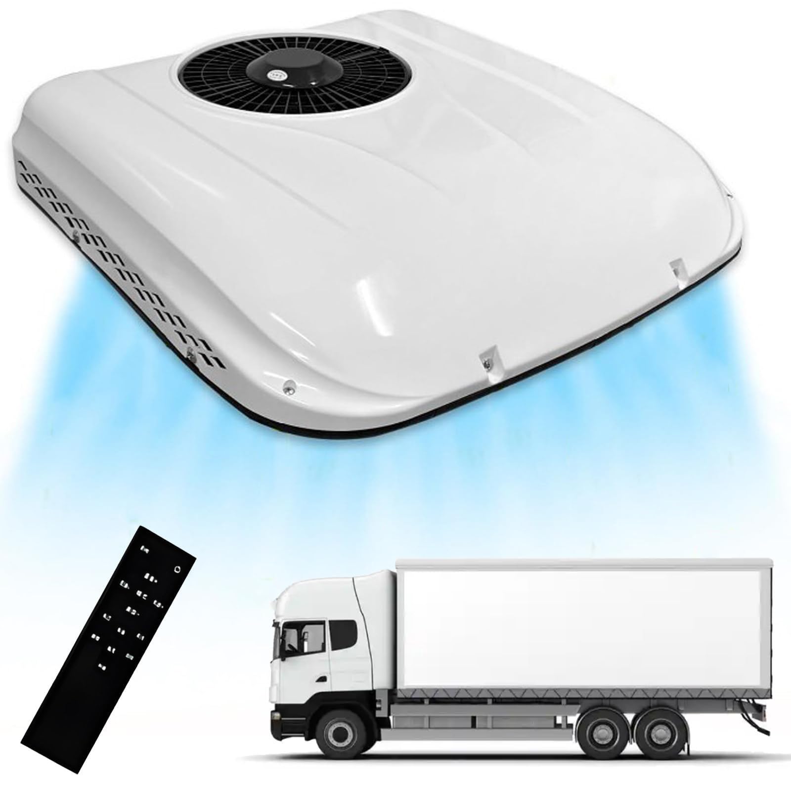 Condizionatore d'Aria per Camper con Telecomando - Condizionatore d'Aria da Tetto 12V/24V per Camper, unità di climatizzazione CC per parcheggio, Camion, Camper - Raffreddamento rapido 24V