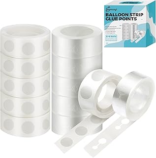 Balloon Arch Kit - 98.4ft DIY Balloon Garland Strip with 600Pcs Clear Glue Point Dots, Removable Adhesive Tape for Balloon Arch Decorations, Wedding & Craft Decor