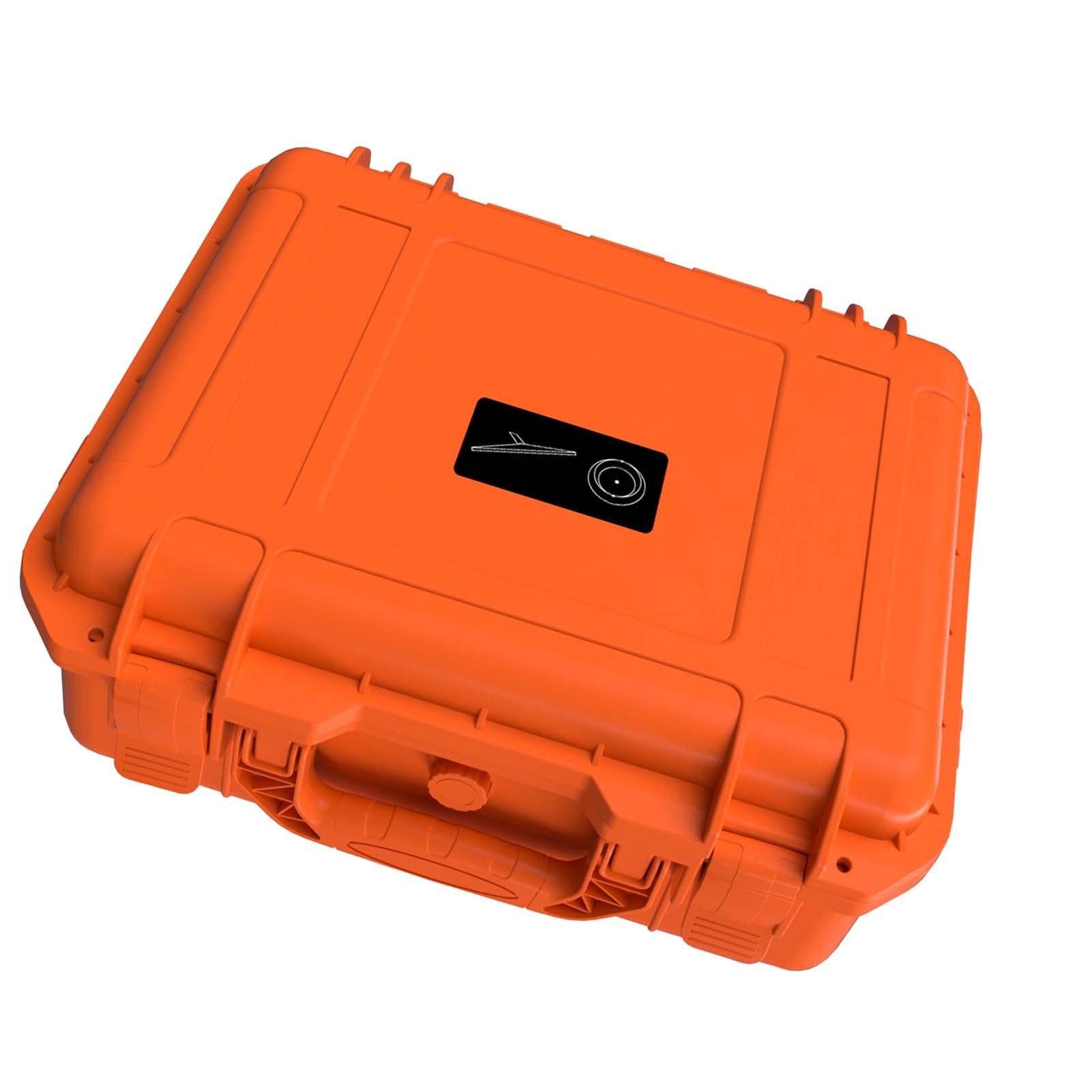 Estuche de Almacenamiento Duradero para Mini Antena, Caja de Transporte Resistente a Impactos con Cerradura de Seguridad para Viajeros, Color Naranja