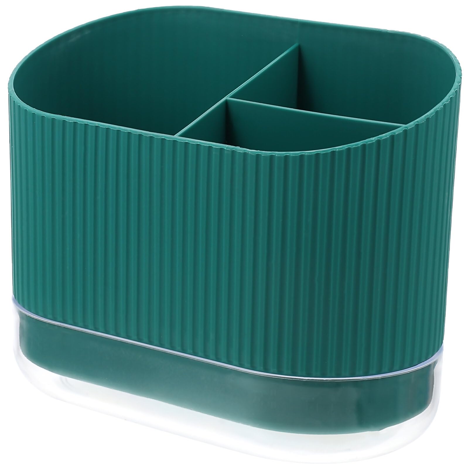 Cutlery Holder with Self-draining Design Plastic Utensil Organizer for Kitchen Elegant Desktop Chopstick Holder Easy Clean Compartment Storage Light Luxury